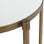 Chic table d'appoint ovale avec pieds en métal et plateau en bronze antique