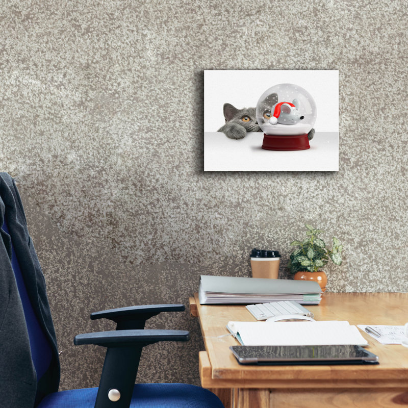  «Christmas Snow Globe» par John Hovenstine, art mural sur toile, 16 po x 12 po, H 12 po x l 16 po