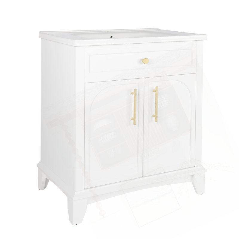 Armoire de salle de bain 27,8 po sans lavabo, Blanc