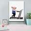  «Pig On Treadmill» par John Hovenstine, art mural sur toile, 12 po x 16 po
