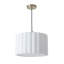 Luminaire suspendu festonné - Laiton vieilli, lin blanc, diffuseur, à intensité variable
