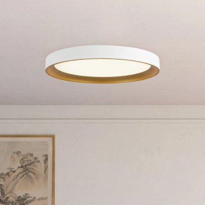 Nix 12-in Black dimmable LED Flush Mount