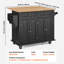 Armoire de rangement sur roulettes avec tiroir et tablettes pour îlot de cuisine-129490397
