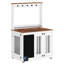 W 36,5 po Mobilier pour cage de chien avec tableau noir, crochets et clôture pour chien