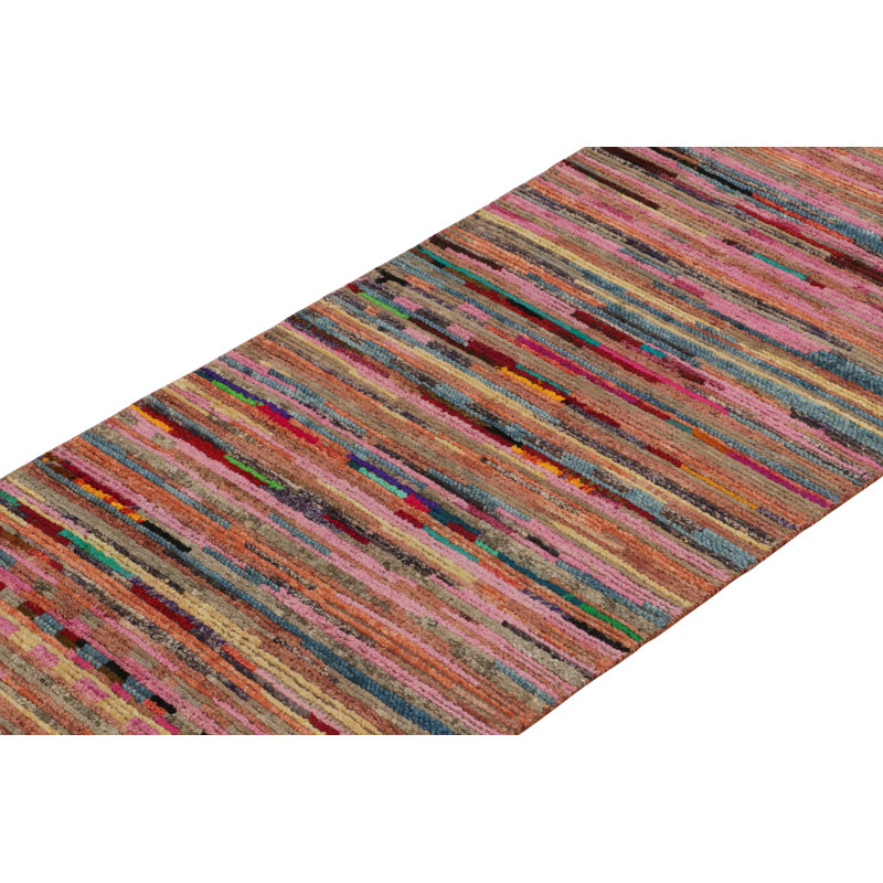 Moroccan Hand Knotted Silk Area Rug, Runner 3' x 10'
