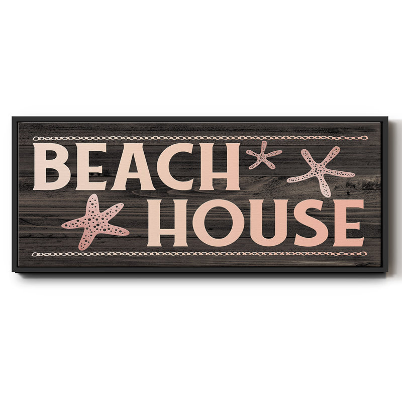 Beach House- Framed Canvas, 24" H x 60" W
