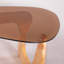 Table basse moderne triangulaire avec base en bois massif - couleur naturelle-436897161