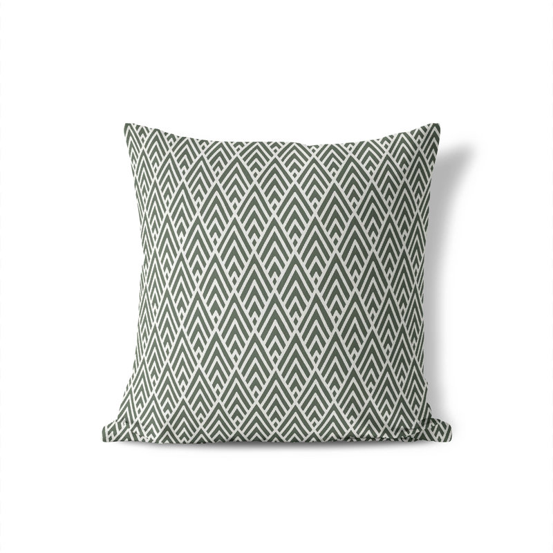 Chevron Spike Throw Pillow, Chimichurri/Green, 20"H x 20"W