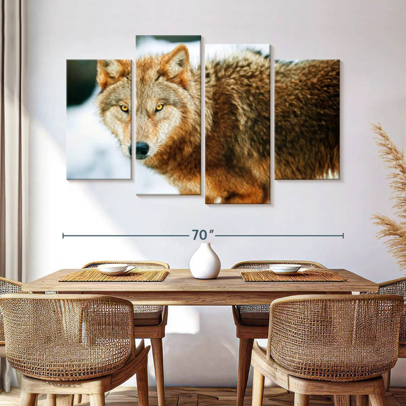 Brampt Brown Wolf, 42" H x 68" W