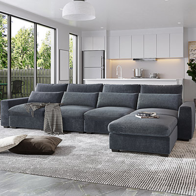 Swepsonville 129.9'' Upholstered Convertible Sofa