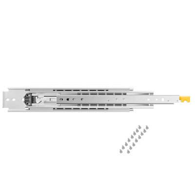 Locking Full Extension Drawer Slide 22" Steel 1 Pair, 500 LBS Load Capacity, Corrosion Resistant