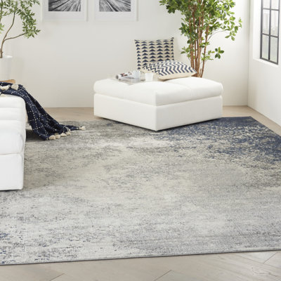Tapis noir contemporain Augusta