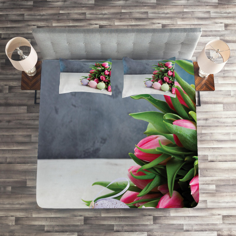 Eclectic Polyester Coverlet, King Bedspread + 2 Shams