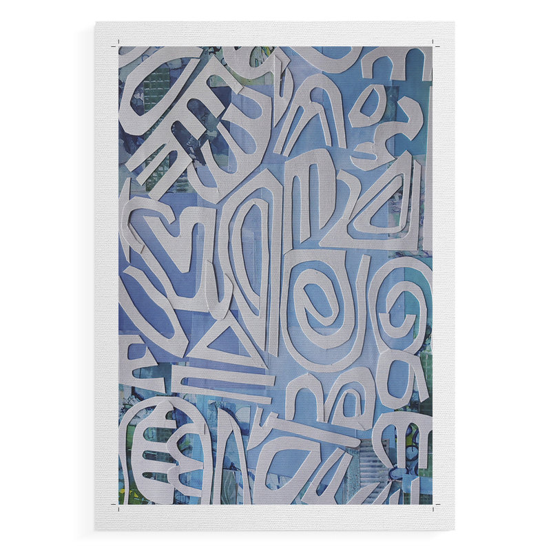 Santorin - impression sur toile seulement - non encadrée, H 48 po x l 32 po