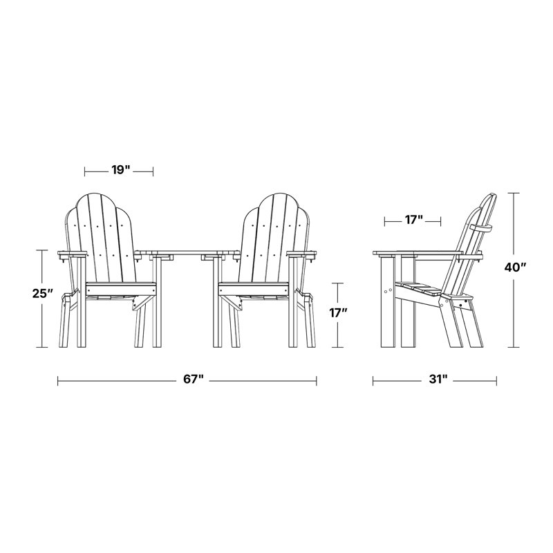Classic Deck Chair Tete-A-Tete, Cardinal Red
