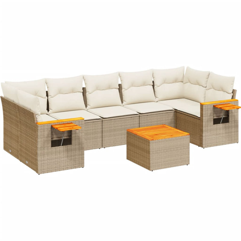Ensemble de canapé de jardin Vidaxl beige