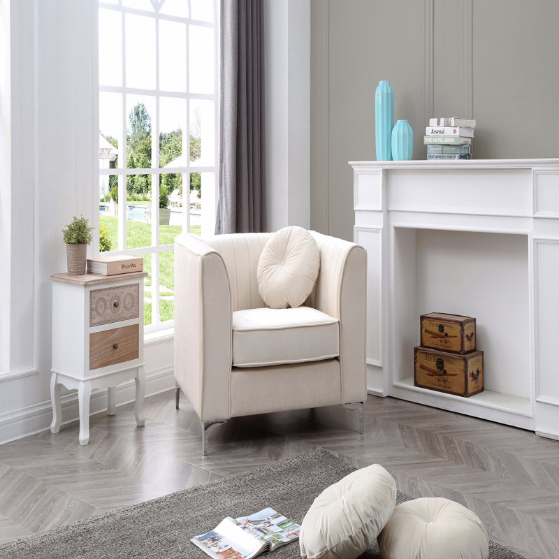 Fauteuil ivoire incliné