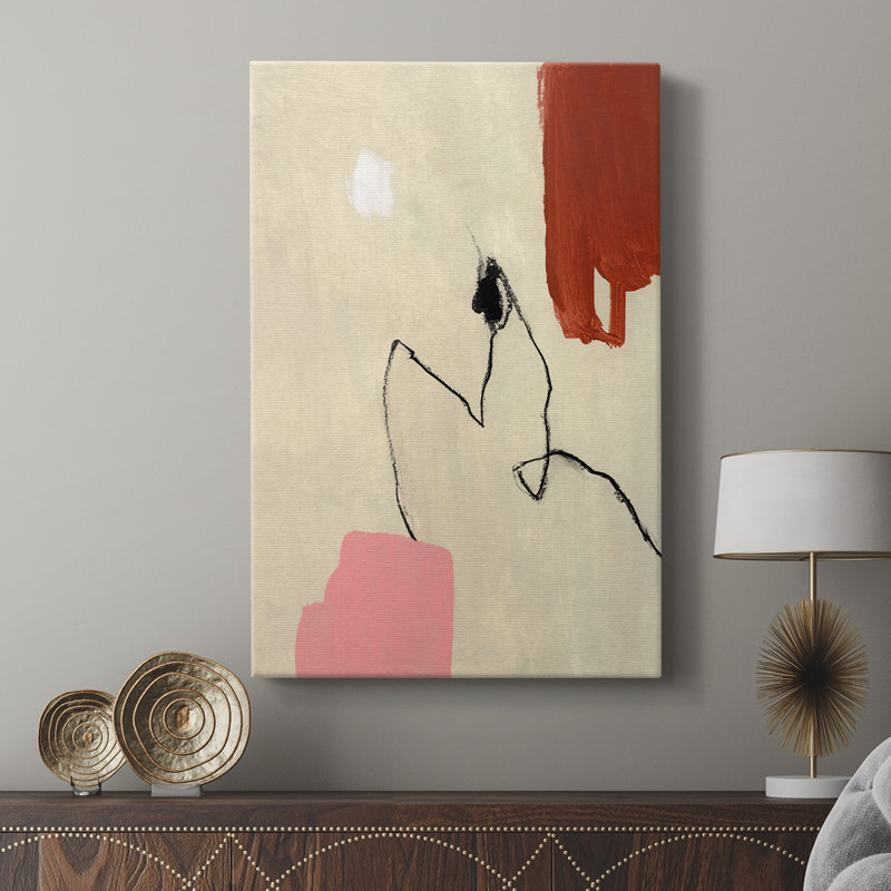 Terra Rosa Abstract II -Custom Wrapped Gallery Cavas, 36" H x 24"W