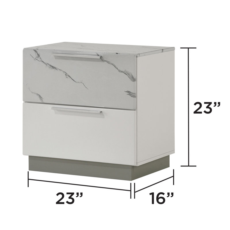 Witham Nightstand White