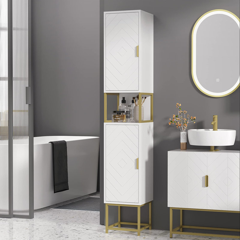 Tyringham Freestanding Linen Cabinet