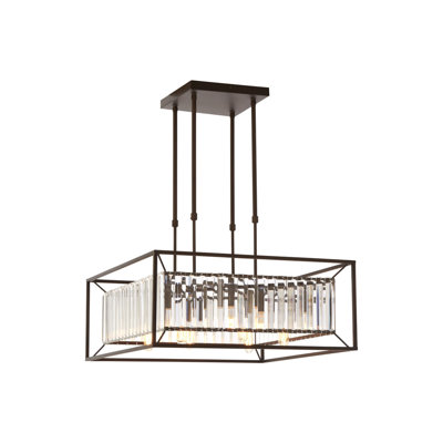 Waldschmidt 6 - Light Black Square/Rectangle Pendant