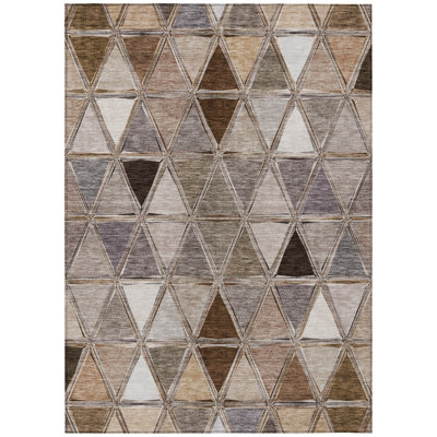 Shivan Washable Geometric Indoor / Outdoor Rug
