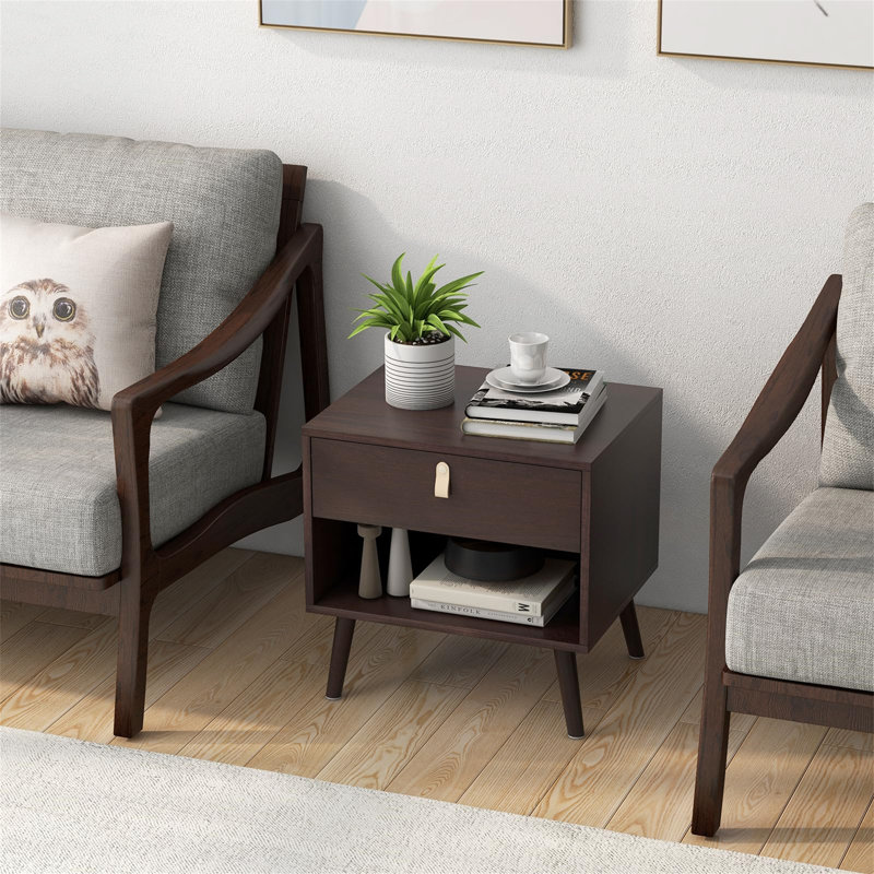 Quinte 50cm W Metal Bedside Table