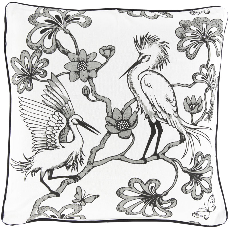  Cotton Throw Pillow, Charcoal, Polyester