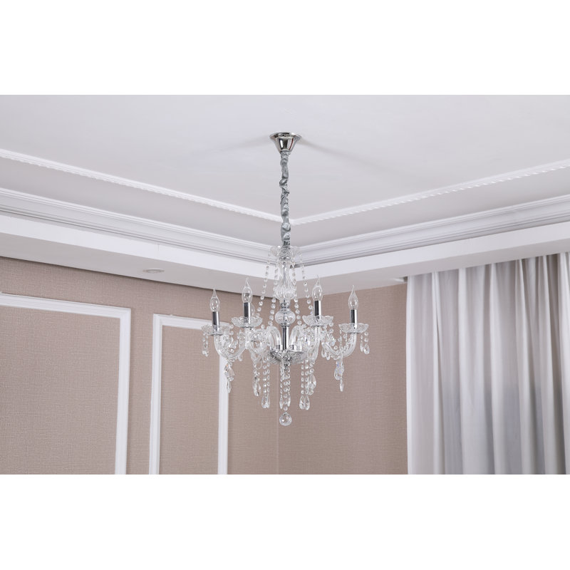 Andover Crystal Chandelier, 6 Lights