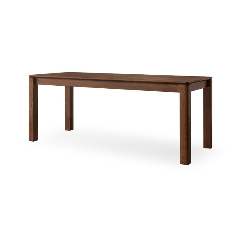 Nut-Brown Rectangular Solid Wood Dining Table, Nut-Brown, 29.53"H x 70.87"L x 33.46"W