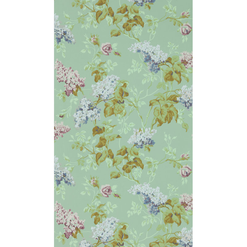 Sommerville Wallpaper, Mint/Plum