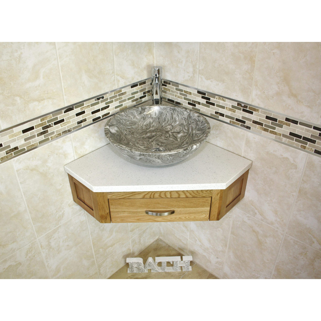 Couch Compact Solid Oak 550mm Single Vanity Unit