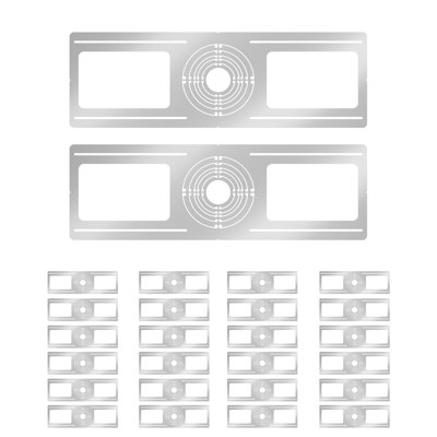 24-pack New Building Installation Plates, 2-3-3.74-4-5-6 Inches,for New Construction And Retrofit Led Recessed Lighting Housing Plates, Shallow Recessed Led Lighting Plates