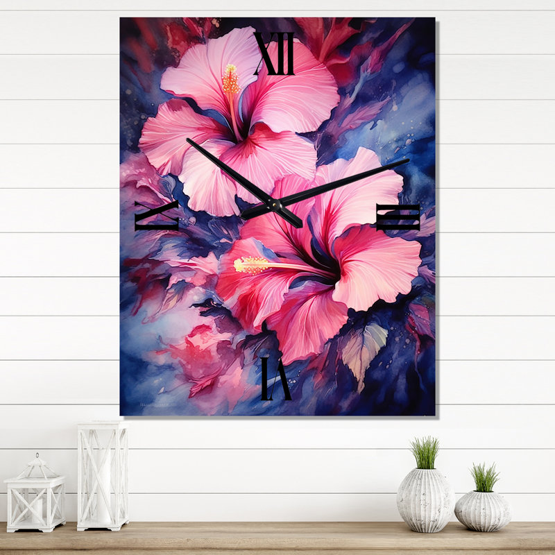 Horloges murales Harrielson - Hibiscus, Moyen