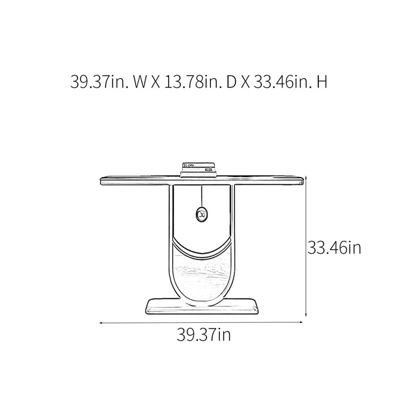 Console Modern Minimalist Luxury Art, H 33,46 po x l 39,37 po x P 13,78 po