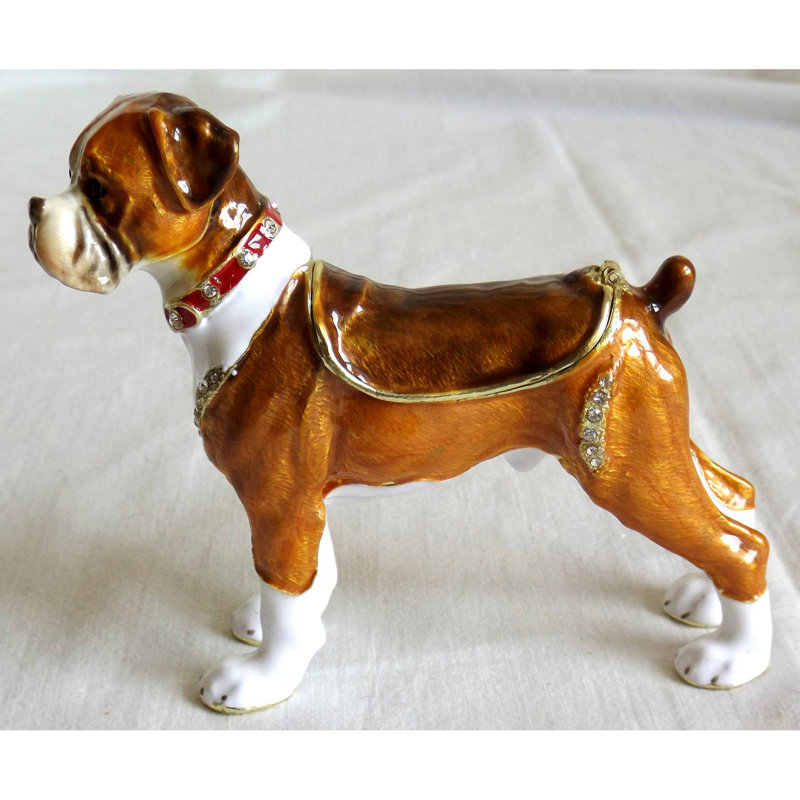 Boîte à bijoux pour chien boxer