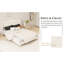 Structure de lit tapissier en velours beige de grande taille, conception stable, tête de lit pour un lit d'ambiance confortable, design bruyant - ajoute de l'élégance