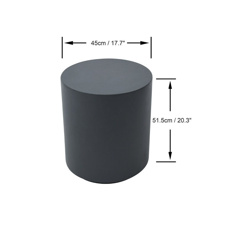 Table d'appoint en béton, Noir