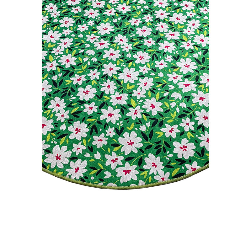 Tapis de bain de luxe, 39,4 pouces de diamètre, 100% polyester, 700 g / m² | Antibactérien, antidérapant, dessous, hauteur de poils de 0,4 pouce | Lavable à la machine à 86 ° F, idéal pour les salles de bain modernes, conception douce et durable