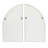 Arched Wood Framed Window Pane Wall Mirror