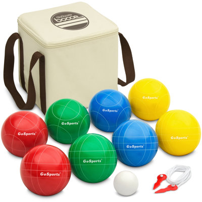  Ensemble de balles de pétanque 90 mm pour la cour - 8 balles, Pallino, étui et corde à mesurer