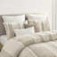 Édredon 3 pièces très grand / très grand taupe - Rembourrage alternatif 100% coton, garniture lavable au look moderne attrayant