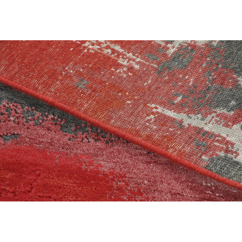 Modern Handmade Silk and Wool Area Rug