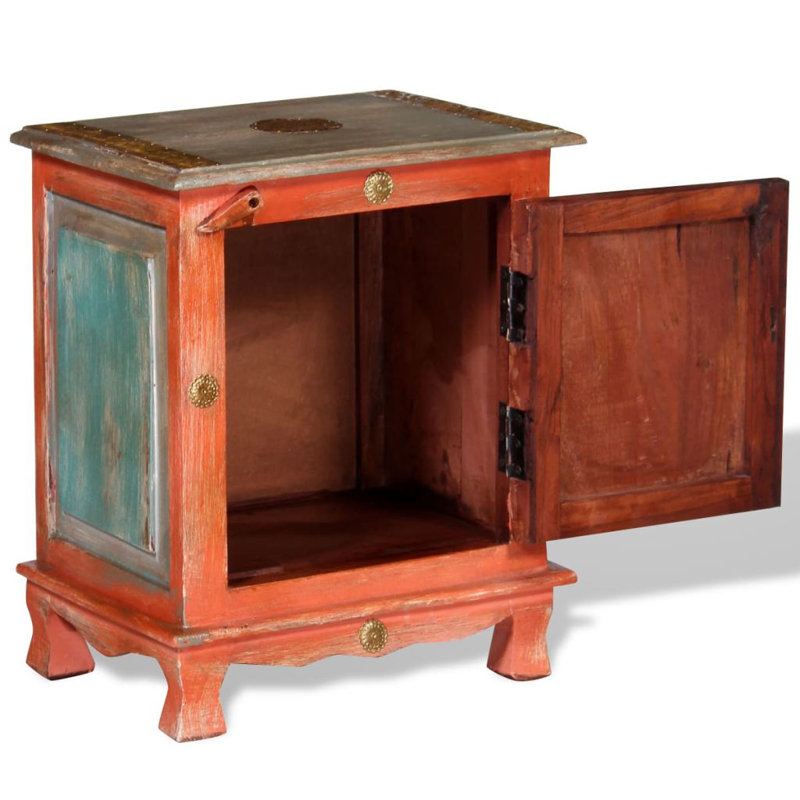 Paddington 40cm W Solid Wood Bedside Table, Orange