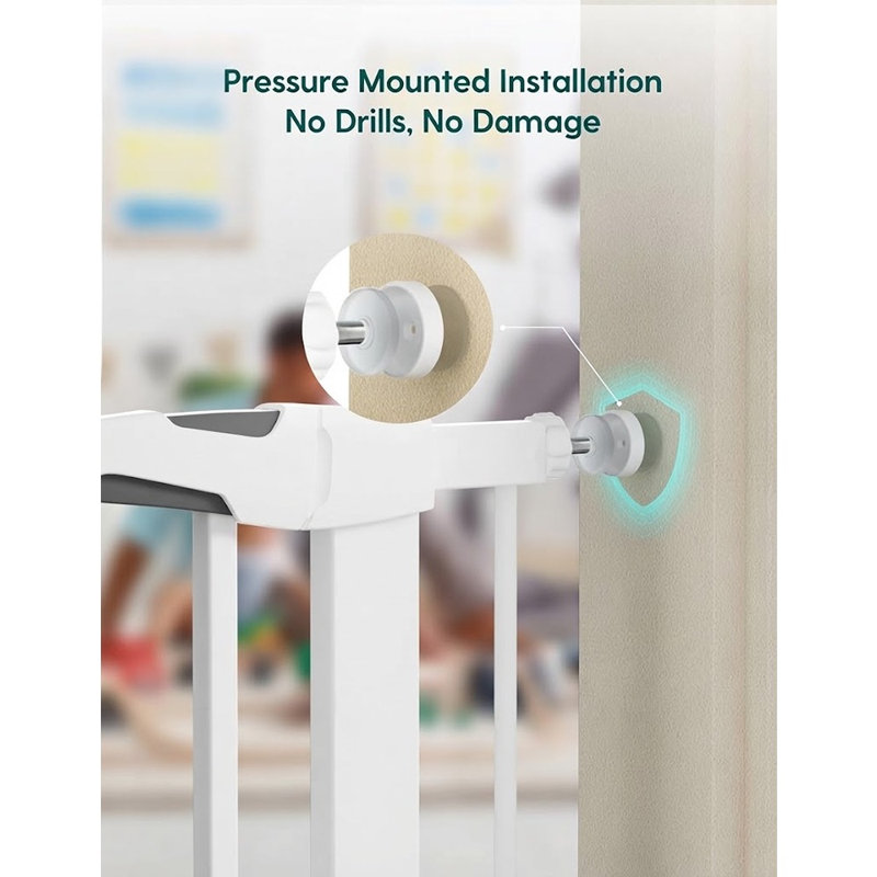 Adjustable Pet Gate with Cat Door