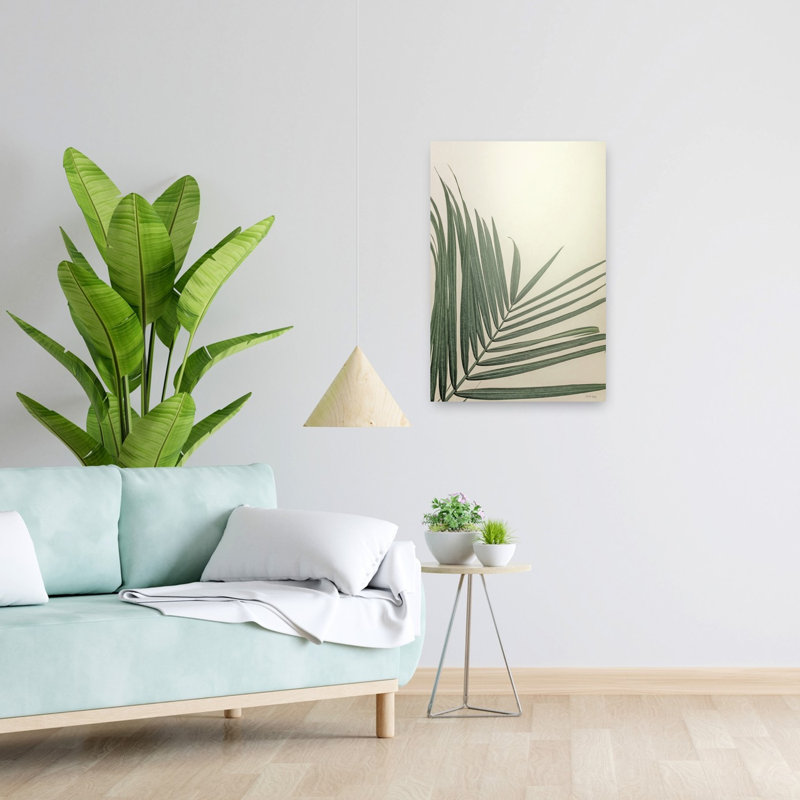 Golden Hour, palmier abstrait, art tropical, H 24 po x l 16 po