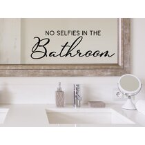 Bathroom Wall Vinyl Wall Art Sticker Decal - No Selfies In The