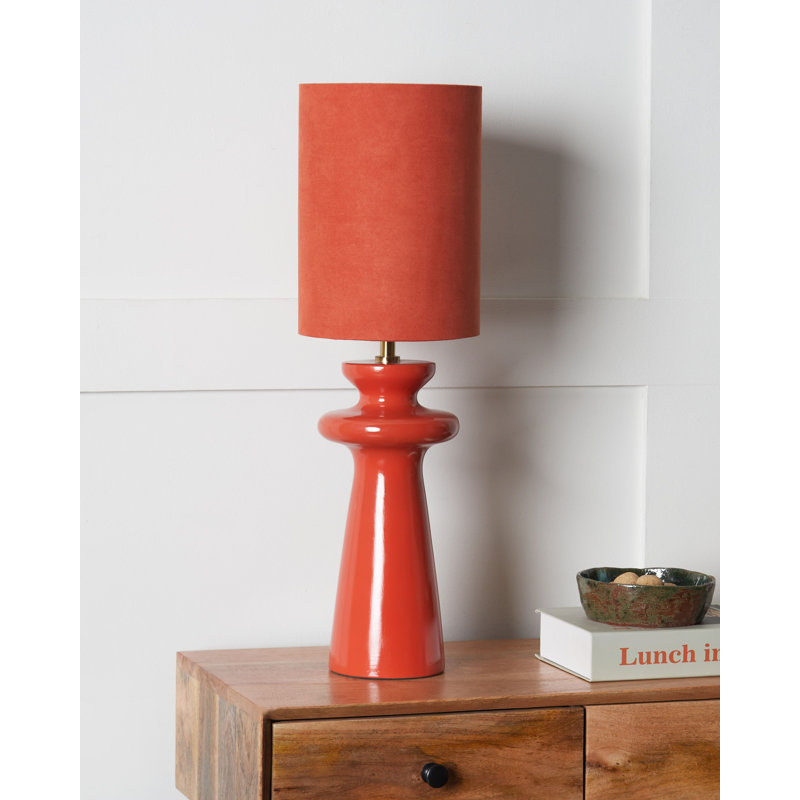 Bozarth Ceramic Table Lamp, Red