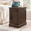 Table d'appoint étroite de 35 cm avec station de recharge et meuble de rangement-355233426-340329985