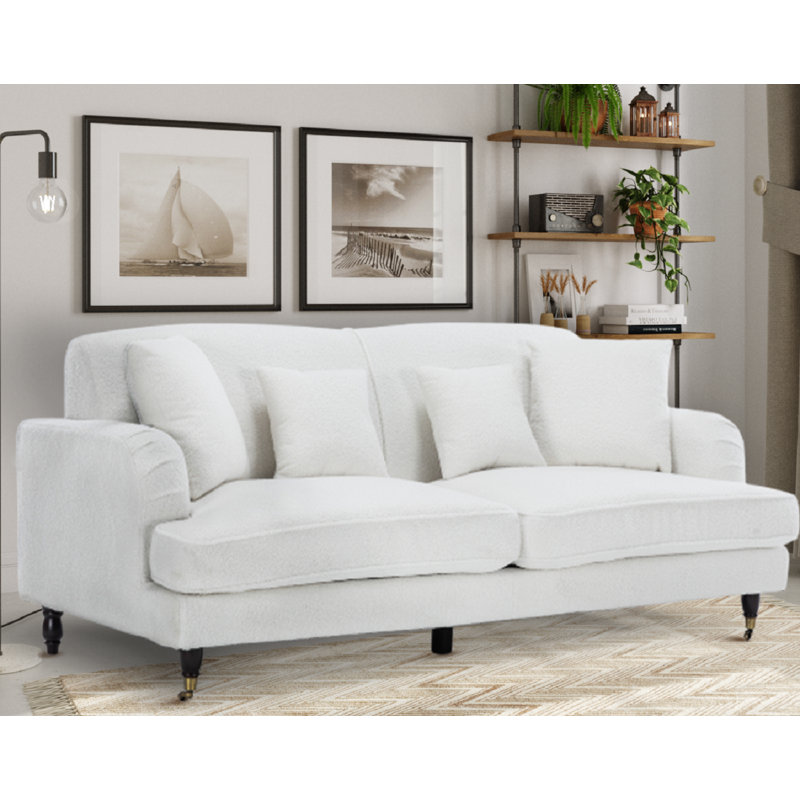 Letman Teddy Fabric Sofa, 3, White